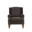 LLappuil Accent Chair, Mid-century Wingback Single Sofa Chair with Nailhead Trim Armrest, Flower Printed Polyester Fabric Reading Chair for Living Room