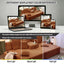 LLappuil 2 Piece Chaise Lounge Chair Indoor, Corduroy Boneless Sofa Bed, Deep Seat Sleeper Couch Reading Chairs, Cloud Sofas Couches for Living Room, No Assembly Required Orange