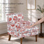 LLappuil Accent Chair, Mid-century Floral Armchair with Nailhead Trim, Solid Wood Legs, Living Room Single Sofa Chair Reading Chair