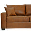 LLappuil 69" Loveseat Sofa, Upholstered Couch with 2 Throw Pillows for Living Room, Foil Fabric Brown