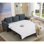 LLappuil Pull Out Sofa Bed Queen Size, 82" 3 Seat Sofa Convertible Sofa Bed, Velvet Sofa Couch with Memory Foam Mattress for Living Room Dark Gray