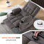 LLappuil Recliner Chair, 360° Swivel Massage Recliner Chair with Heat, Nursery Glider Rocker Manual Recliner Chair with Side Pocket, 2 Cup Holders, USB Charge Port for Living Room, Bedroom Gray
