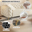 LLappuil Pull Out Sofa Bed King Size, 98" Tufted 3 Seat Sofa Convertible Sleeper Sofa Bed, Oversized 28" Deep Seat Velvet Sofa Couch for Living Room Beige