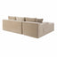 LLappuil Sectional Sofa, 106" U Shaped Modular Sectional Couch with Left Chaise, Cloud Courduroy Sofa Couch with Movable Ottoman for Living Room Camel