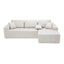 LLappuil 108" Sectional Sofa, Modular Sectional Couch with Left Chaise, Deep Seat Faux Leather Cloud Sofa for Living Room