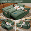 LLappuil 73" Pull Out Sofa Bed Queen Size, Loveseat Sofa Convertible Sleeper Sofa Bed, Corduroy Sofa Couch for Living Room Green