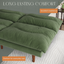 LLappuil 71" Corduroy Futon Convertible Sofa Bed, Loveseat Sleeper Sofa Couch for Living Room Apartment Green