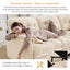 LLappuil 132" Sectional Sofa, Oversized Modular Sectional Couch with Double Movable Ottoman, Chenille Cloud Sofa Couch for Living Room