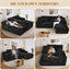 LLappuil 108" Sectional Sofa, Modular Sectional Couch with Left Chaise, Deep Seat Corduroy Cloud Sofa for Living Room Black