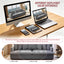 LLappuil Pull Out Sofa Bed King Size, 82" Loveseat Sofa with Bluetooth Speakers, USB Ports, Side Pockets, Corduroy Sofa Couch Convertible Sofa Bed for Living Room Gray
