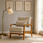 LLappuil Accent Chair, Mid-Century Modern Reading Single Sofa Chair for Living Room Camel