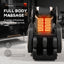 LLappuil Massage Chair, Full Body Zero Gravity Massage Recliner Chair with Heating, Bluetooth Speakers Black