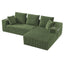 LLappuil 95" Sectional Sofa, Modular Sectional Couch with Left Chaise, Cup Holders, Side Pocket, Corduroy Boneless Sofa Couch for Living Room