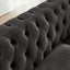 LLappuil Sectional Sofa, 111" Chesterfield Sofa with Curved Arm Button Tufted, Velvet Cloud Sofa Couch for Living Room Black