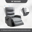 LLappuil Recliner Chair, 360° Swivel Massage Recliner Chair with Heat, Nursery Glider Rocker Faux Leather Recliner Chair for Living Room Beige