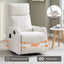 LLappuil Recliner Chair, 360° Swivel Massage Recliner Chair with Heat, Nursery Glider Rocker Recliner Chair for Living Room, Bedroom, Chenille Beige
