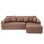 LLappuil 108" Sectional Sofa, Modular Sectional Couch with Left Chaise, Deep Seat Faux Leather Cloud Sofa for Living Room