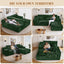 LLappuil 108" Sectional Sofa, Modular Sectional Couch with Left Chaise, Deep Seat Corduroy Cloud Sofa for Living Room Green