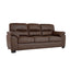 LLappuil 81" Mid-Century Modern Sofa, 3 Seat Sofa Cloud Couch for Living Room, Foil Fabric Dark Brown