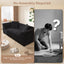 LLappuil 80" Futon, 3 Seat Sofa Convertible Sofa Bed, Chenille Sofa Couch for Living Room Black