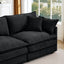 LLappuil Modular Sectional Sofa, Sectional Couch with Movable Ottoman, Chenille 4 Seat Cloud Sofa Couch for Living Room Black