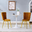 LLappuil Dining Chair Set of 2, 2 Piece Upholstered Accent Chairs for Dining Room, Living Room Orange