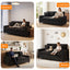 LLappuil 81" Corduroy Sofa, Comfy Loveseat Sofa Couch , Mid-Century Upholstered Couch for Living Room Beige