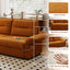 LLappuil Pull Out Sofa Bed Queen Size, Loveseat Sofa Convertible Sleeper Sofa Bed, Velvet Sofa Couch with Adjustbale Armrest, USB Charging Port for Living Room Orange