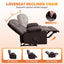 LLappuil Loveseat Recliner Chair, Massage Recliner Chair with Heating, Manual Oversized Recliner Home Theater with Cup Holders, Side Pocket for Adults