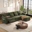 LLappuil 108" Sectional Sofa, Oversized Sectional Couch with Pull Out Sofa Bed, Chenille Sofa Couch Convertible Sofa Bed with Recliner Chair, Small Tabletop, Storage Chaise for Living Room