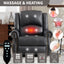 LLappuil Recliner Chair, 360° Swivel Massage Recliner Chair with Heat, Nursery Glider Rocker Manual Recliner Chair with Side Pockets for Living Room, Bedroom Gray