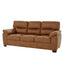 LLappuil 81" Mid-Century Modern Sofa, 3 Seat Sofa Cloud Couch for Living Room, Foil Fabric Light Brown