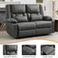 LLappuil Loveseat Recliner Chair, Massage Recliner Chair with Heating, Manual Oversized Recliner Home Theater with Cup Holders, Side Pocket for Adults