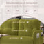LLappuil Loveseat Sofa, 47" Small Couch, Love Seat Corduroy Sofa Couch for Compact Space Olive