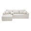 LLappuil 108" Sectional Sofa, Modular Sectional Couch with Right Chaise, Deep Seat Faux Leather Cloud Sofa for Living Room
