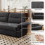 LLappuil Pull Out Sofa Bed Queen Size, Loveseat Sofa Convertible Sleeper Sofa Bed, Velvet Sofa Couch with Adjustbale Armrest, USB Charging Port for Living Room Gray