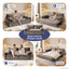 LLappuil 66" Corduroy Sofa, Pull Out Sofa Bed Queen Size, Loveseat Sofa Convertible Sofa Bed for Living Room