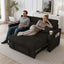 LLappuil 81" Loveseat Sofa with Recliner Chair, 3 Seat Sofa with Pull Out Sofa Bed, Chenille Sofa Couch Convertible Sofa Bed with Tabletop, Cup Holder, USB & Type-c Charging Port for Living Room