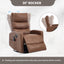 LLappuil Recliner Chair, 360° Swivel Massage Recliner Chair with Heat, Nursery Glider Rocker Faux Leather Recliner Chair for Living Room Beige