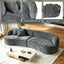 LLappuil 114" Sectional Sofa, Oversized Curved Modular Sectional Couch with Deep Seat, Chenille Boneless Sofa Couch for Living Room