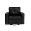 LLappuil 360° Swivel Accent Chair, Mid-century Living Room Chair, Single Sofa Reading Chair for Living Room, Nubby Woven Fabric