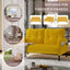 LLappuil Loveseat Sofa, 47" Small Couch, Love Seat Corduroy Sofa Couch for Compact Space Yellow
