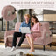 LLappuil Loveseat Sofa, 47" Small Couch, Love Seat Corduroy Sofa Couch for Compact Space Pink