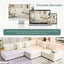 LLappuil Sectional Sofa, 110" Sectional Couch with Pull Out Sofa Bed, Corduroy Sofa Couch Convertible Sofa Bed with Hidden Armrest Storage, USB Charging Ports, Cup Holders Beige