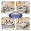 LLappuil 66" Corduroy Sofa, Pull Out Sofa Bed Queen Size, Loveseat Sofa Convertible Sofa Bed for Living Room