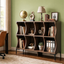LLappuil 8 Cube Bookcase, Horizontal Bookshelf, 2-Tier Wooden Storage Cabinet for for Living Room, Bedroom, Home Office