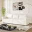 LLappuil King Size Pull Out Sofa Bed, Oversized Loveseat Sofa Convertible Sleeper Sofa Bed, Faux Leather Sofa Couch for Living Room Apartment Beige