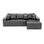 LLappuil 108" Sectional Sofa, Modular Sectional Couch with Left Chaise, Deep Seat Faux Leather Cloud Sofa for Living Room