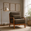 LLappuil Accent Chair, Mid-Century Modern Reading Single Sofa Chair for Living Room Brown