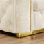 LLappuil Sectional Sofa, 111" Chesterfield Sofa with Curved Arm Button Tufted, Velvet Cloud Sofa Couch for Living Room Beige